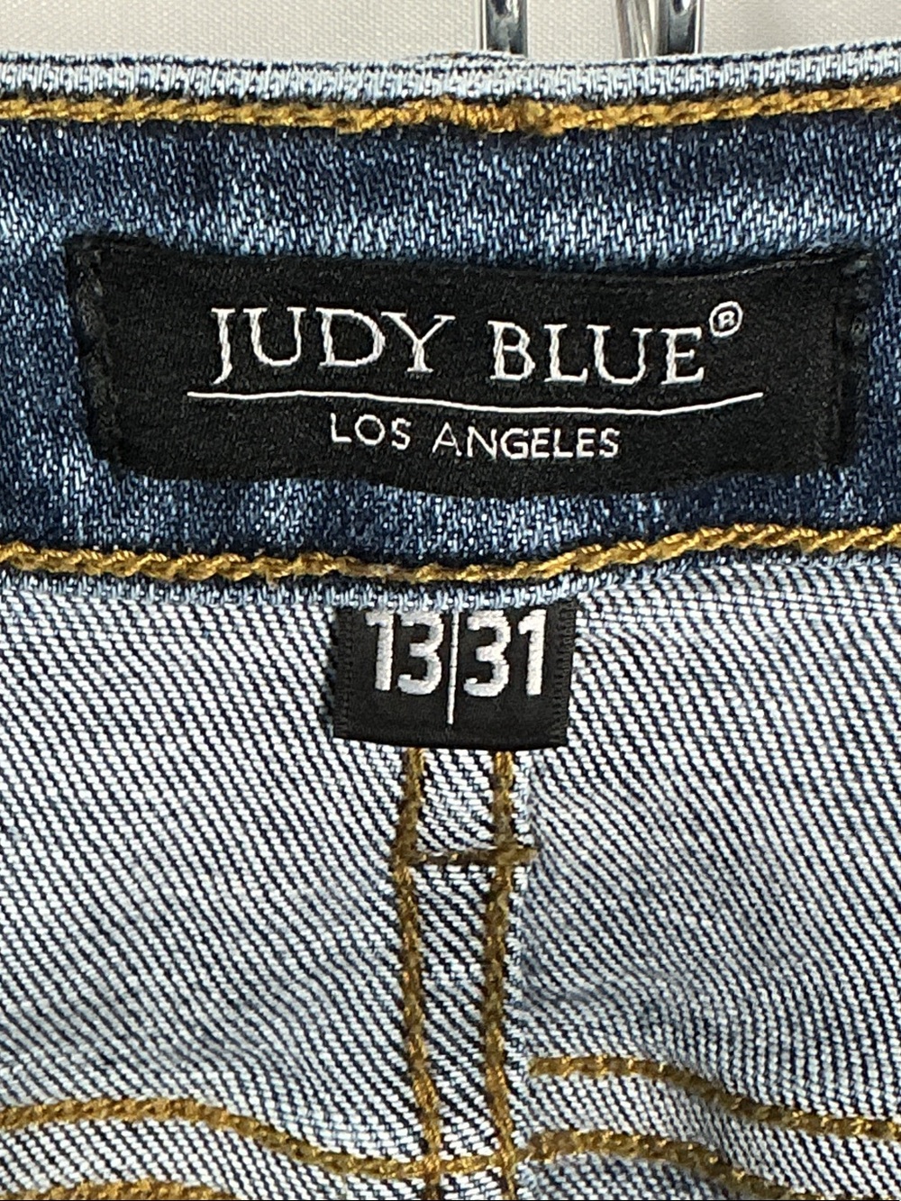 Judy Blue High Waisted Slim Fit Skinny Distressed Denim Jeans Blue Size 13/31 - Picture 11 of 15